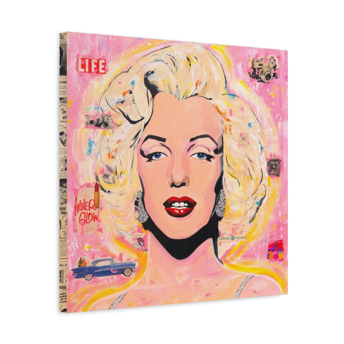 Marilyn Monroe Embellished Canvas Print