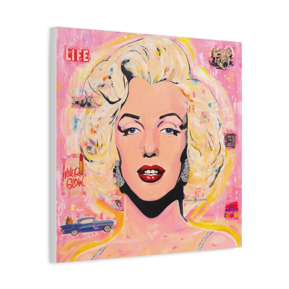 Marilyn Monroe Embellished Canvas Print